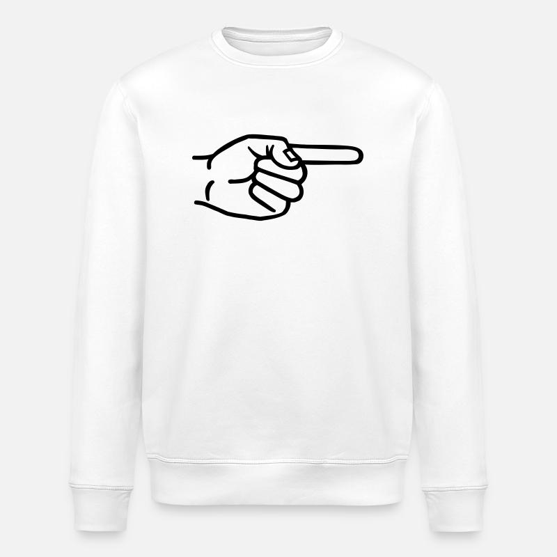 Finger - Stanley/Stella ROLLER Unisex Organic Sweatshirt - white