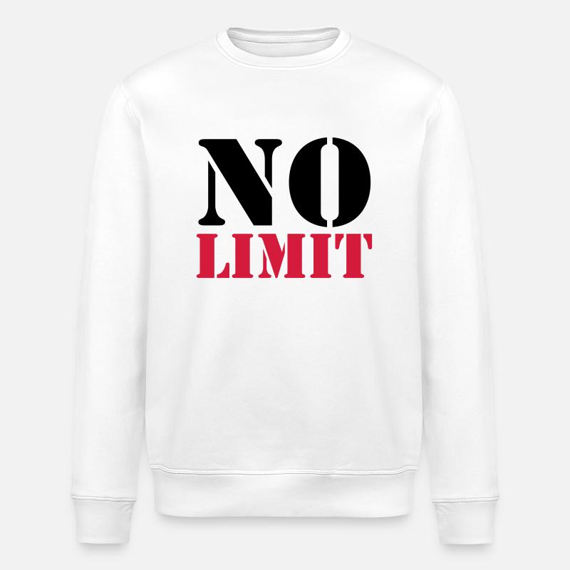 No Limit - Stanley/Stella ROLLER Unisex Organic Sweatshirt - white