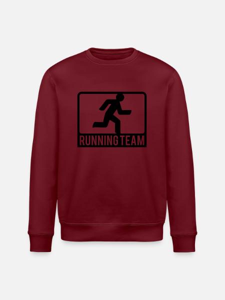 Running Team Sport Logo - Stanley/Stella ROLLER Unisex Organic Sweatshirt - white