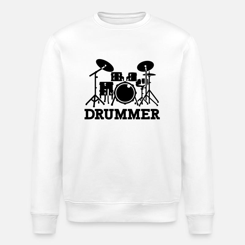 Drummer - Sweat bio ROLLER Stanley/Stella Unisexe - blanc
