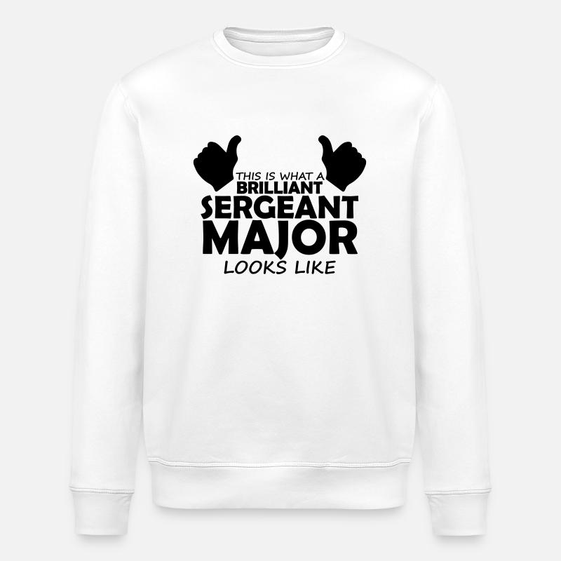 brilliant sergeant major - Stanley/Stella ROLLER Unisex Organic Sweatshirt - white