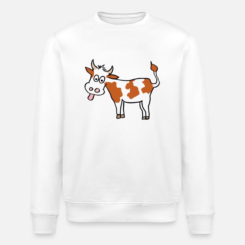 vache drôle - Sweat bio ROLLER Stanley/Stella Unisexe - blanc