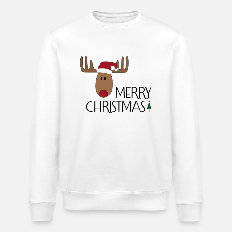 Merry Christmas - Stanley/Stella Unisex Bio-Sweatshirt ROLLER - Weiß
