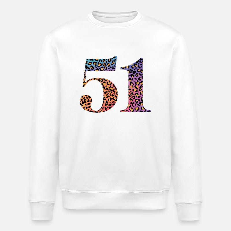 51e anniversaire léopard - Sweat bio ROLLER Stanley/Stella Unisexe - blanc