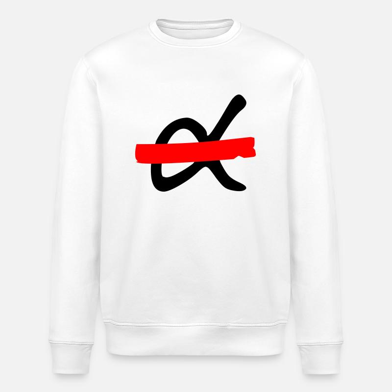 NO Macho logo - Stanley/Stella ROLLER Unisex Organic Sweatshirt - white