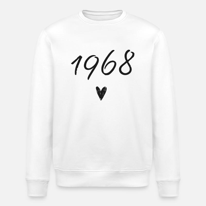 1968 coeur anniversaire - Sweat bio ROLLER Stanley/Stella Unisexe - blanc