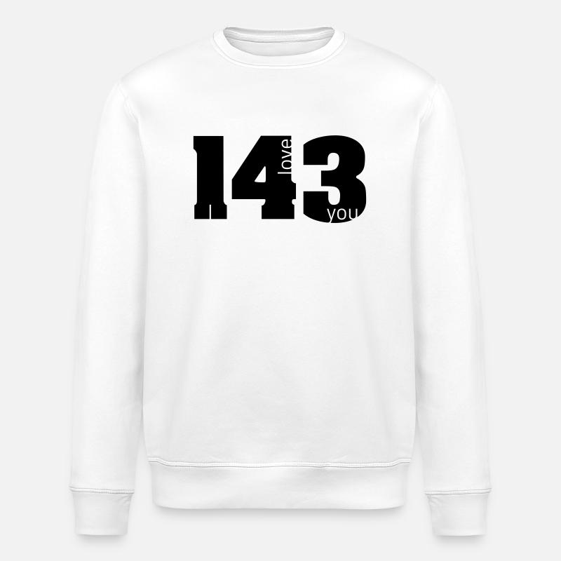 143 Je t’aime - Sweat bio ROLLER Stanley/Stella Unisexe - blanc