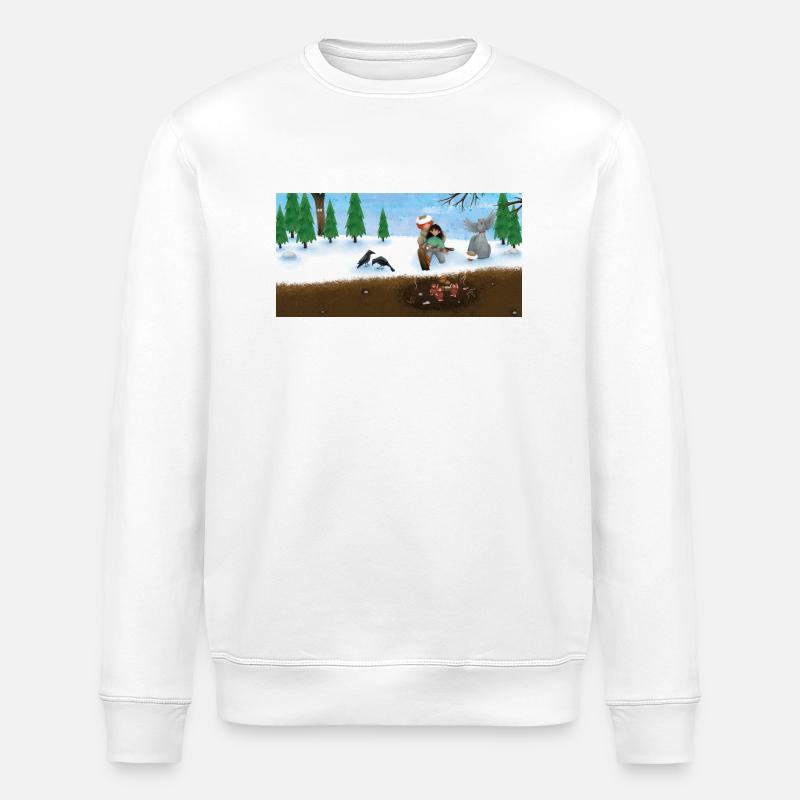 Die kleine Räubertochter - Stanley/Stella Unisex Bio-Sweatshirt ROLLER - Weiß