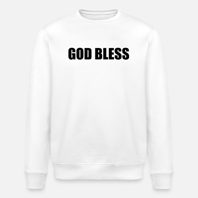 God bless - Stanley/Stella Unisex Bio-Sweatshirt ROLLER - Weiß