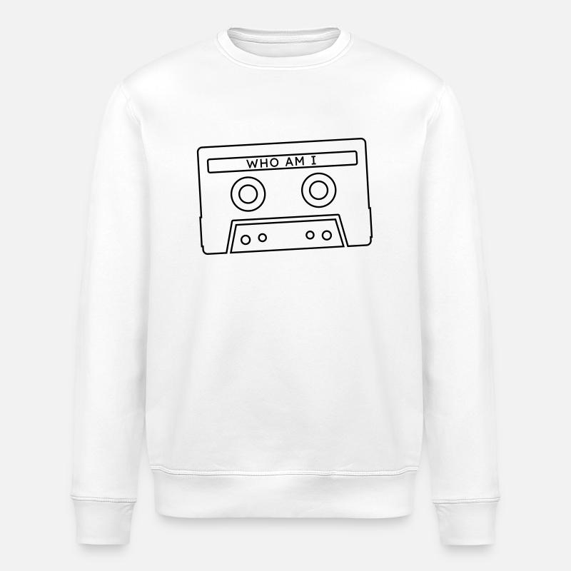 Cassette audio rétro - Sweat bio ROLLER Stanley/Stella Unisexe - blanc