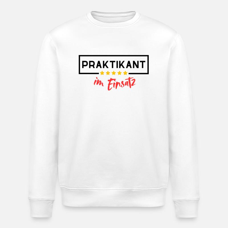 Intern in action - Stanley/Stella ROLLER Unisex Organic Sweatshirt - white