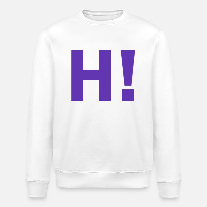 H-Ausrufezeichen - Stanley/Stella Unisex Bio-Sweatshirt ROLLER - Weiß