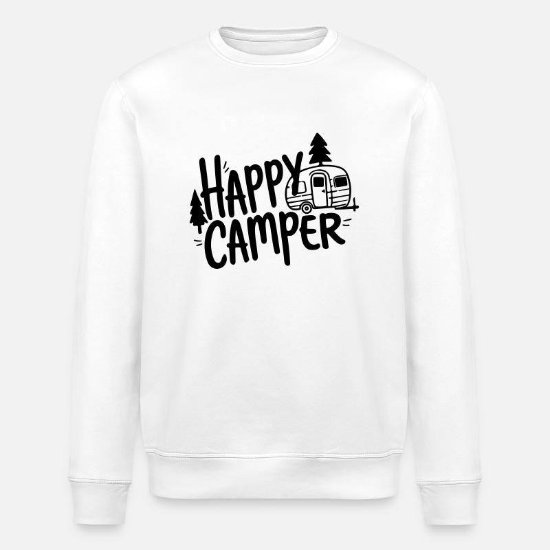glücklicher Camper - Stanley/Stella Unisex Bio-Sweatshirt ROLLER - Weiß