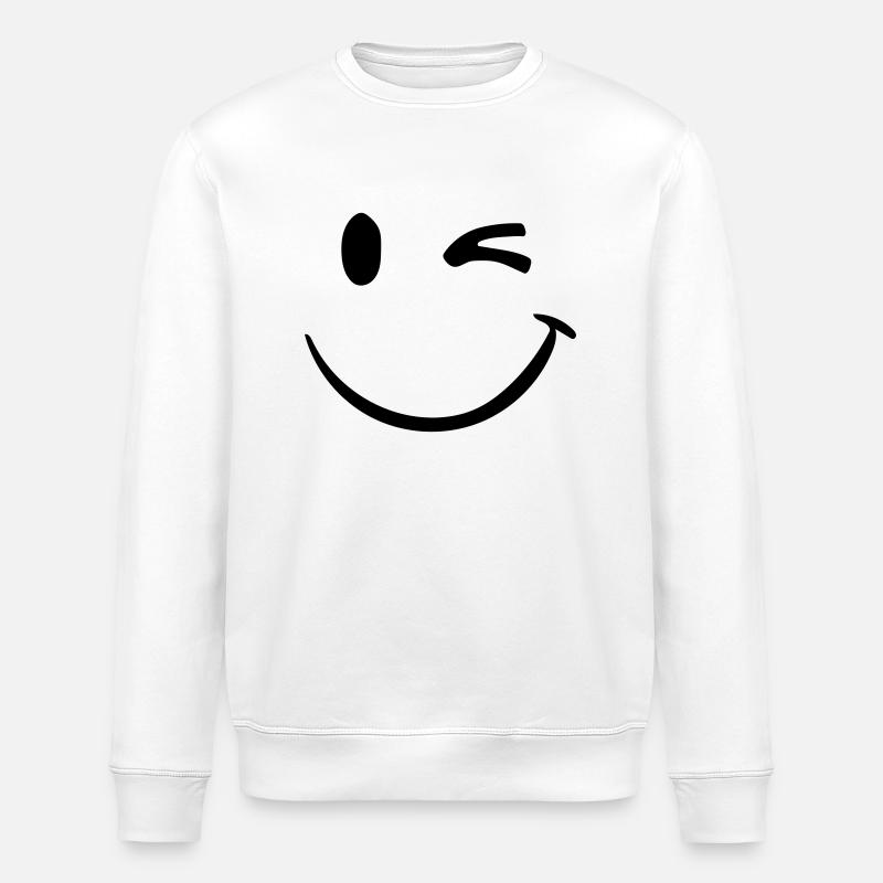 smile - Stanley/Stella ROLLER Unisex Organic Sweatshirt - white