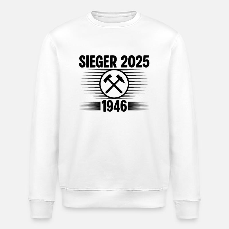 Erzgebirge Sieger 2025 - Stanley/Stella Unisex Bio-Sweatshirt ROLLER - Weiß