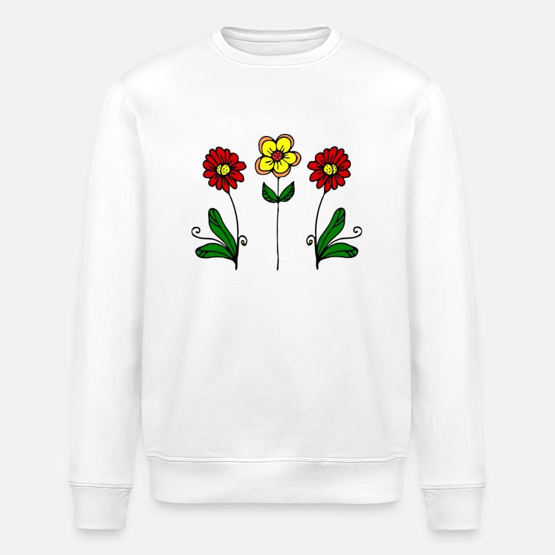 Fleur - Sweat bio ROLLER Stanley/Stella Unisexe - blanc