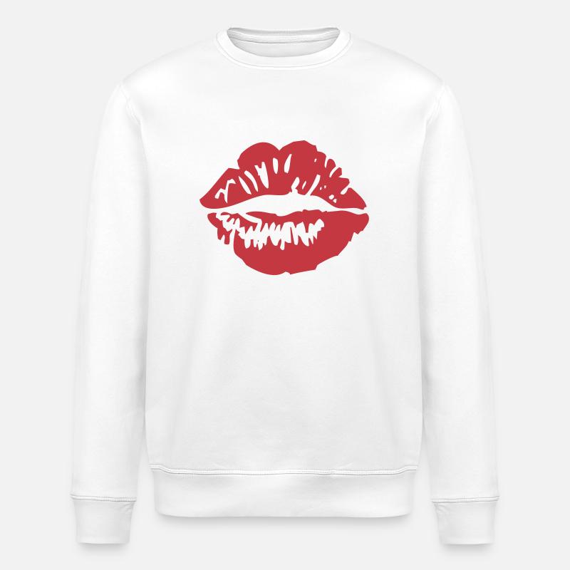 Lips - Stanley/Stella Unisex Bio-Sweatshirt ROLLER - Weiß