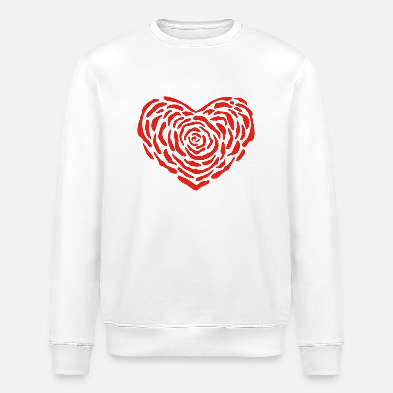 Rosenherz - Stanley/Stella Unisex Bio-Sweatshirt ROLLER - Weiß