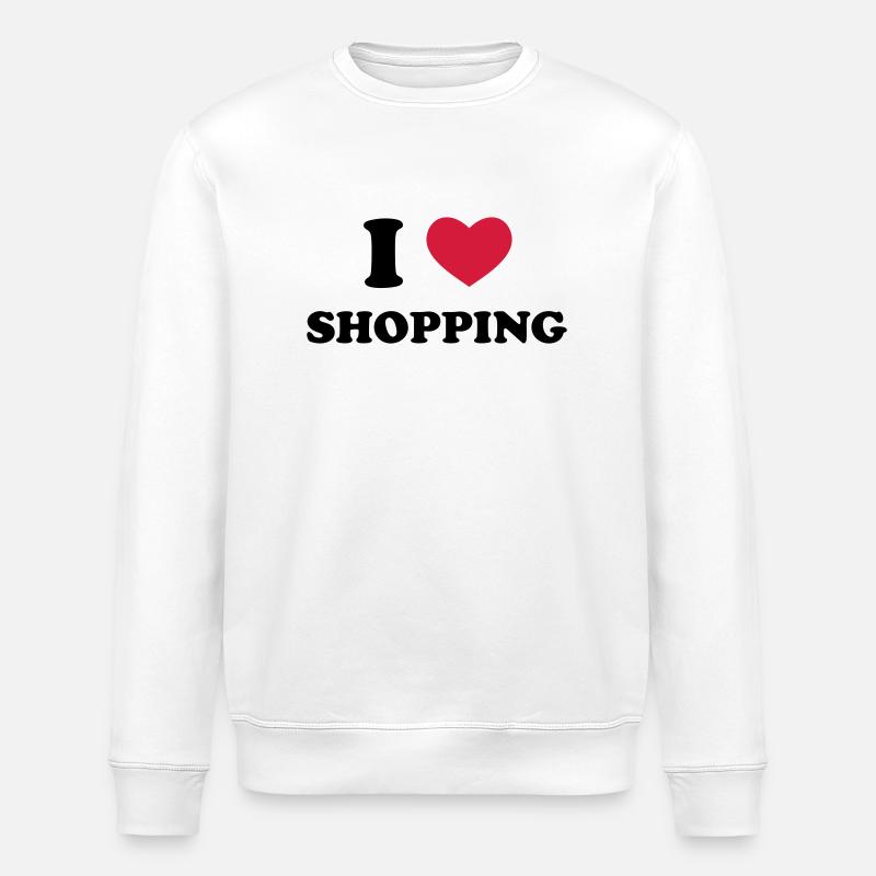 I Love Shopping - Sweat bio ROLLER Stanley/Stella Unisexe - blanc