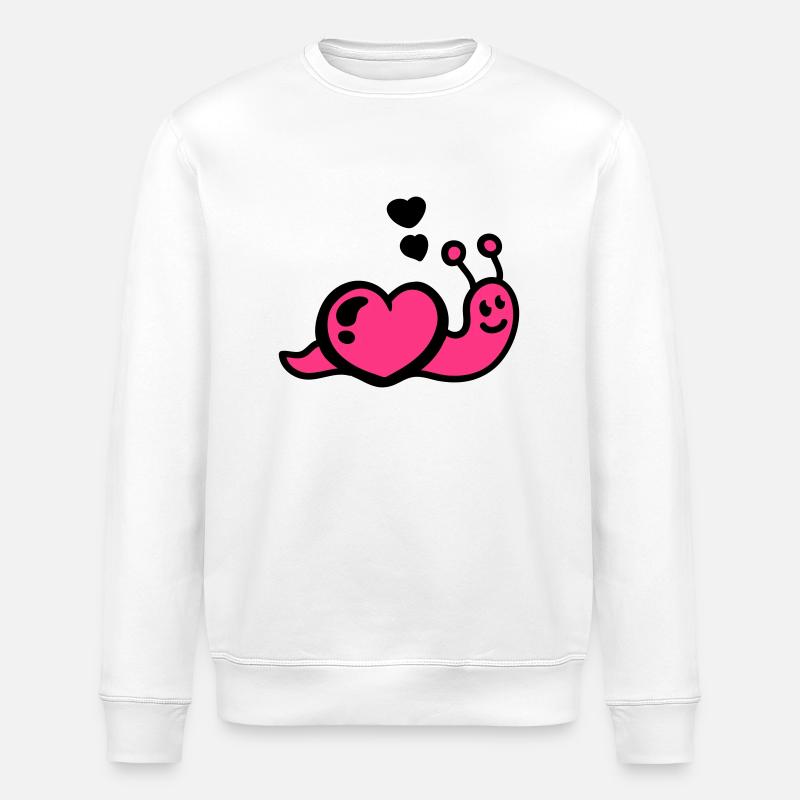 Heart worm - Stanley/Stella ROLLER Unisex Organic Sweatshirt - white