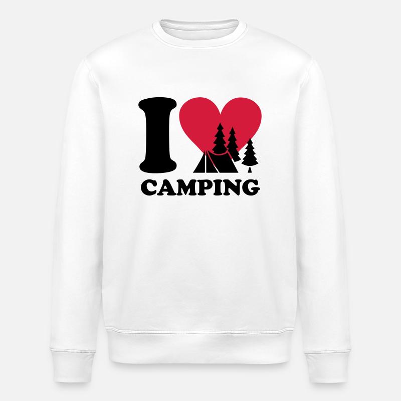 i love camping - Stanley/Stella Unisex Bio-Sweatshirt ROLLER - Weiß