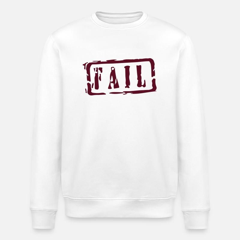 fail writing - Stanley/Stella ROLLER Unisex Organic Sweatshirt - white