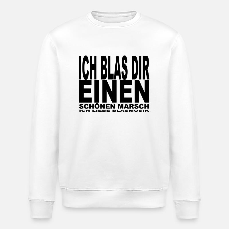 Ich blas dir einen - Stanley/Stella Unisex Bio-Sweatshirt ROLLER - Weiß