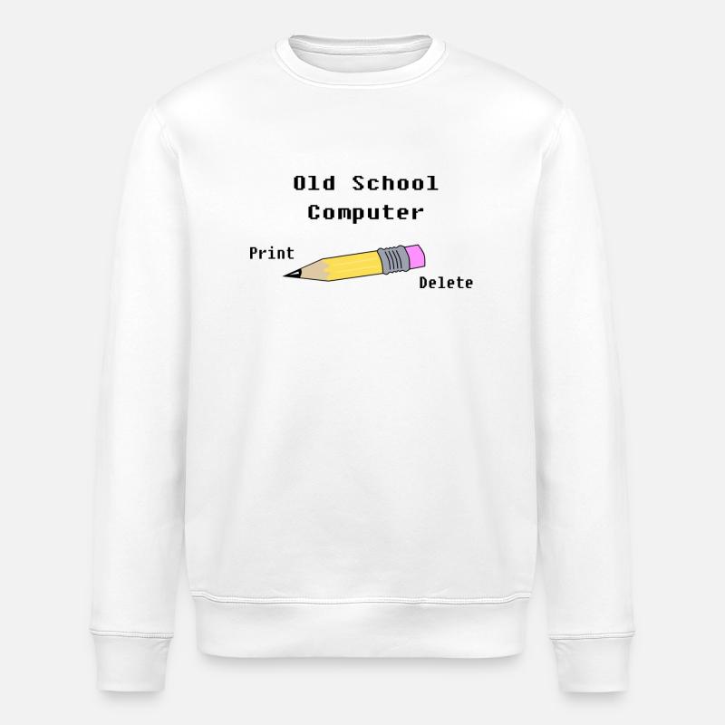 Old School Computer - Sweat bio ROLLER Stanley/Stella Unisexe - blanc