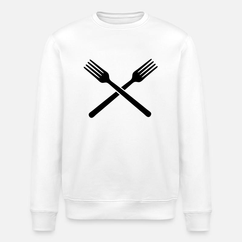 forks hungry - Sweat bio ROLLER Stanley/Stella Unisexe - blanc
