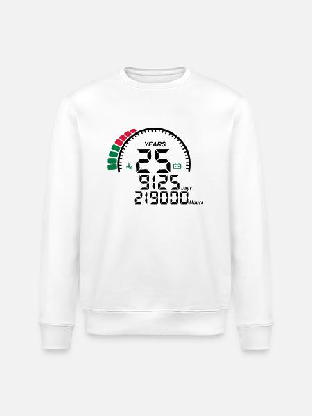years 25 years anniversary meter - Stanley/Stella ROLLER Unisex Organic Sweatshirt - white