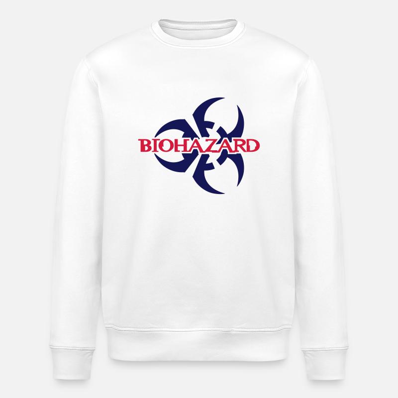 Biohazard__V006 - Sweat bio ROLLER Stanley/Stella Unisexe - blanc
