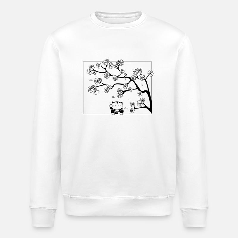 japan - katze-e - Stanley/Stella Unisex Bio-Sweatshirt ROLLER - Weiß