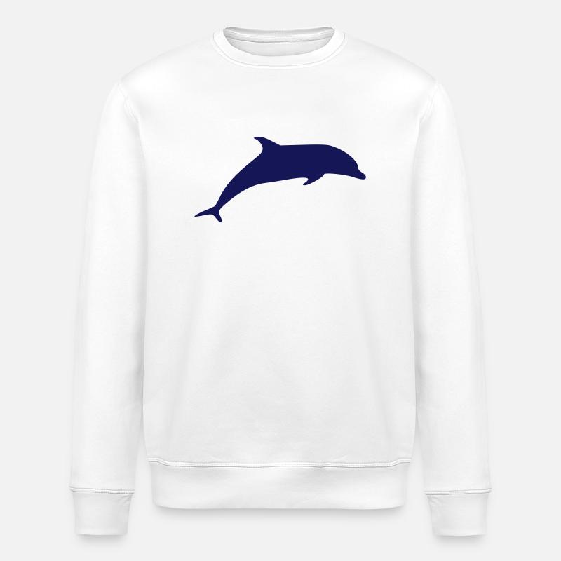 Dolphin Vector - Sweat bio ROLLER Stanley/Stella Unisexe - blanc