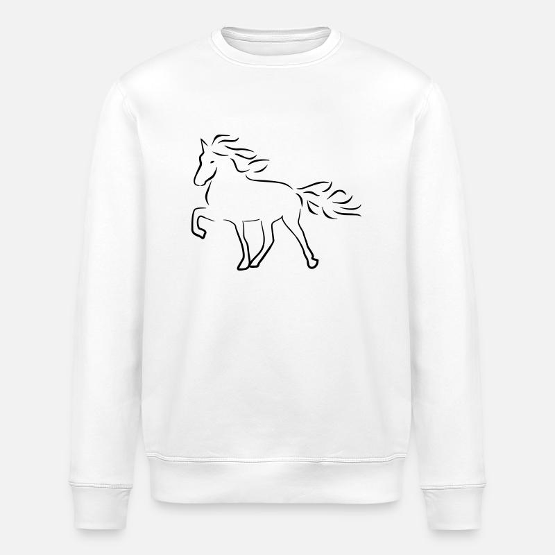 Cheval d’Islande - Sweat bio ROLLER Stanley/Stella Unisexe - blanc