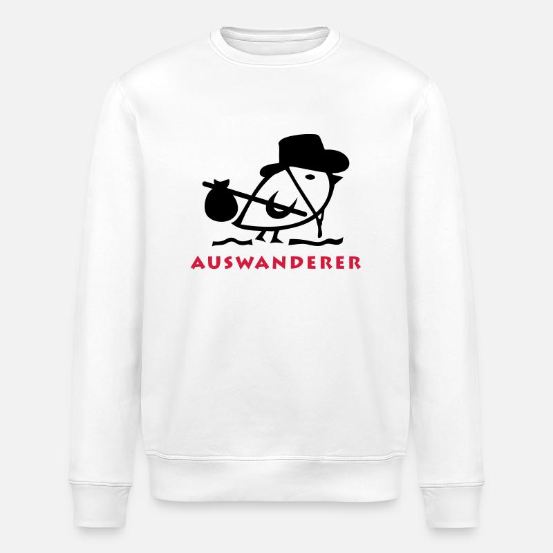 TWEETLERCOOLS - Auswanderer - Stanley/Stella Unisex Bio-Sweatshirt ROLLER - Weiß
