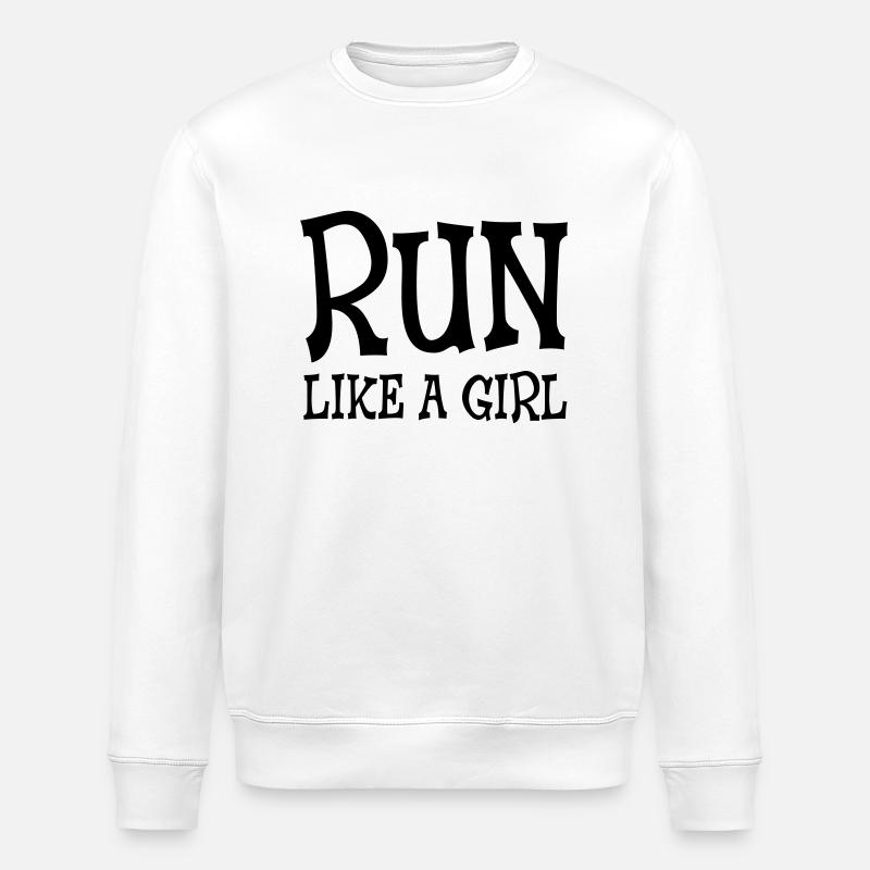 Run Like A Girl - Sweat bio ROLLER Stanley/Stella Unisexe - blanc