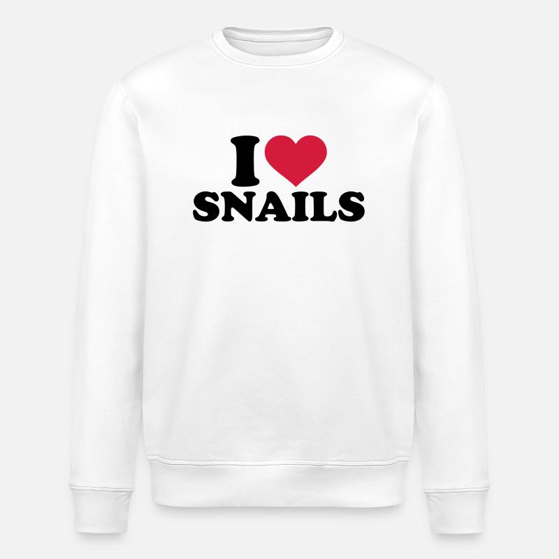 I love Snails - Sweat bio ROLLER Stanley/Stella Unisexe - blanc