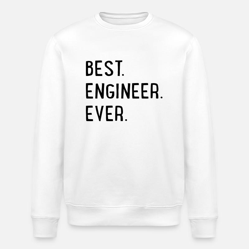 engineer - Stanley/Stella ROLLER Unisex Organic Sweatshirt - white