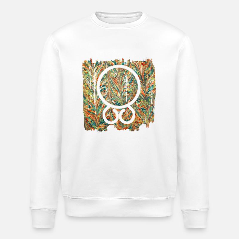 troll cross e 20 - Stanley/Stella ROLLER Unisex Organic Sweatshirt - white