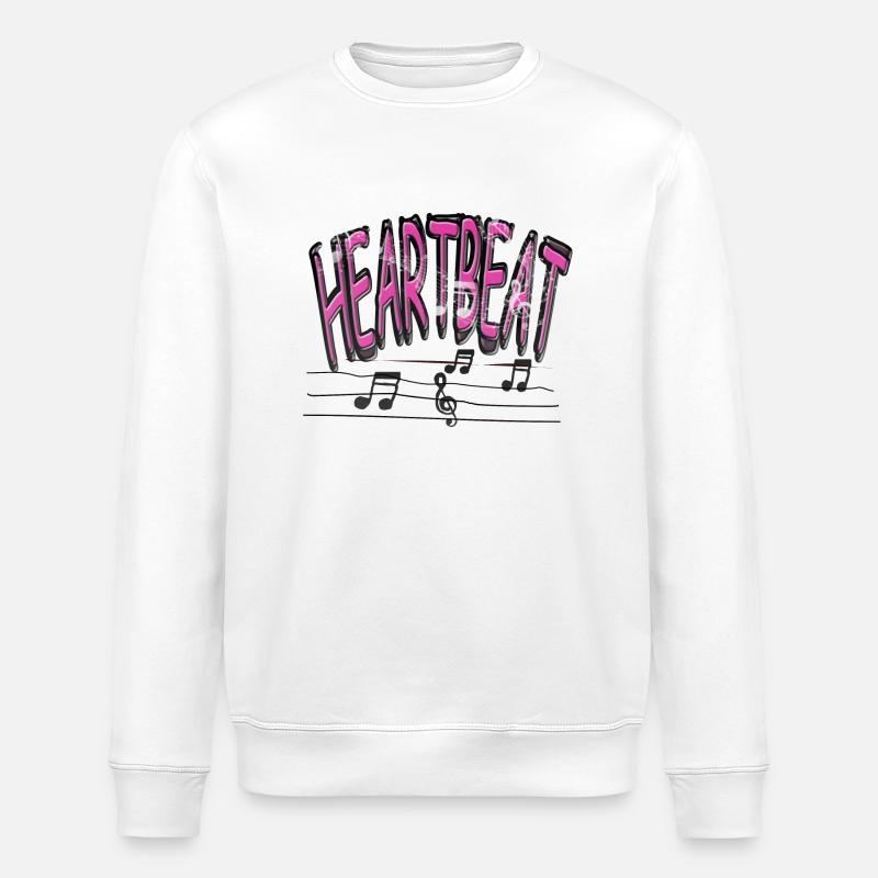 Heartbeat - Stanley/Stella Unisex Bio-Sweatshirt ROLLER - Weiß