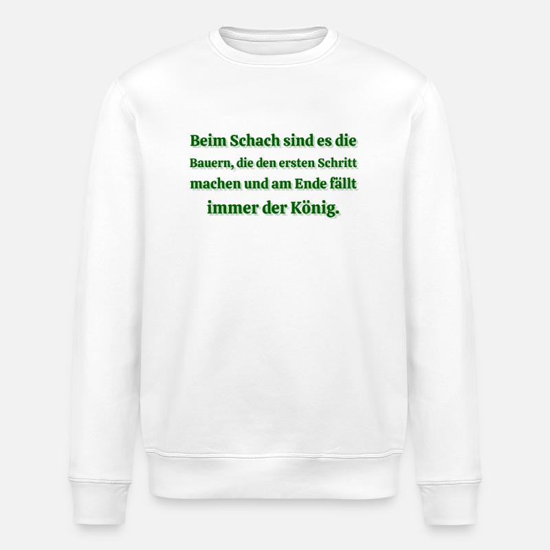 Bauer Landwirt Sprüche - Stanley/Stella Unisex Bio-Sweatshirt ROLLER - Weiß