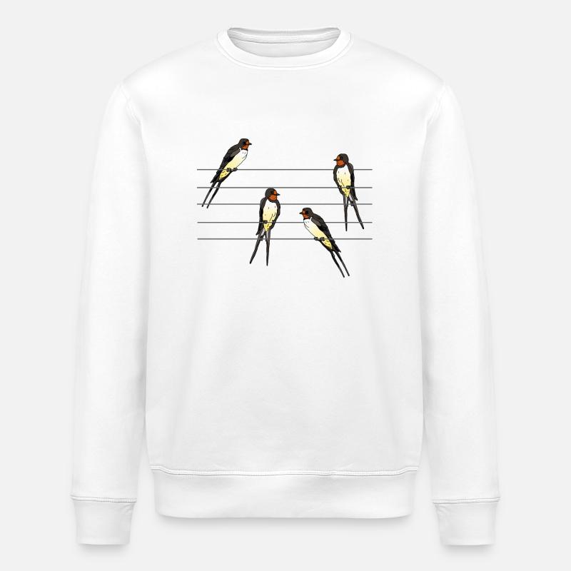 Vögel - Stanley/Stella Unisex Bio-Sweatshirt ROLLER - Weiß