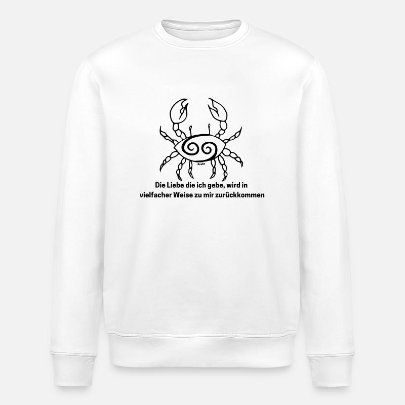 Signe du zodiaque Cancer - Sweat bio ROLLER Stanley/Stella Unisexe - blanc