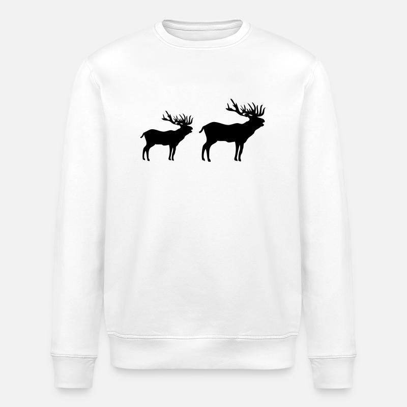 Silhouette de cerf - Sweat bio ROLLER Stanley/Stella Unisexe - blanc