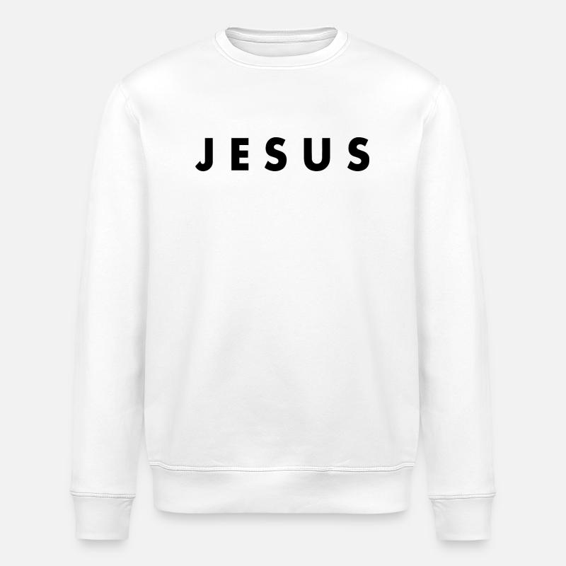 Jesus - Stanley/Stella Unisex Bio-Sweatshirt ROLLER - Weiß