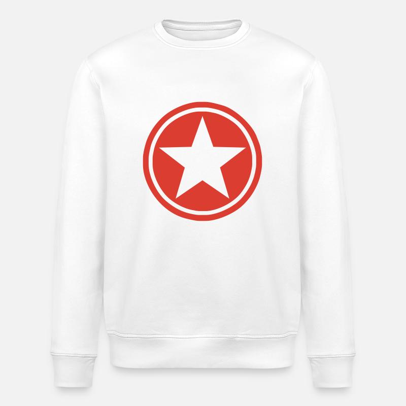 star - Stanley/Stella ROLLER Unisex Organic Sweatshirt - white