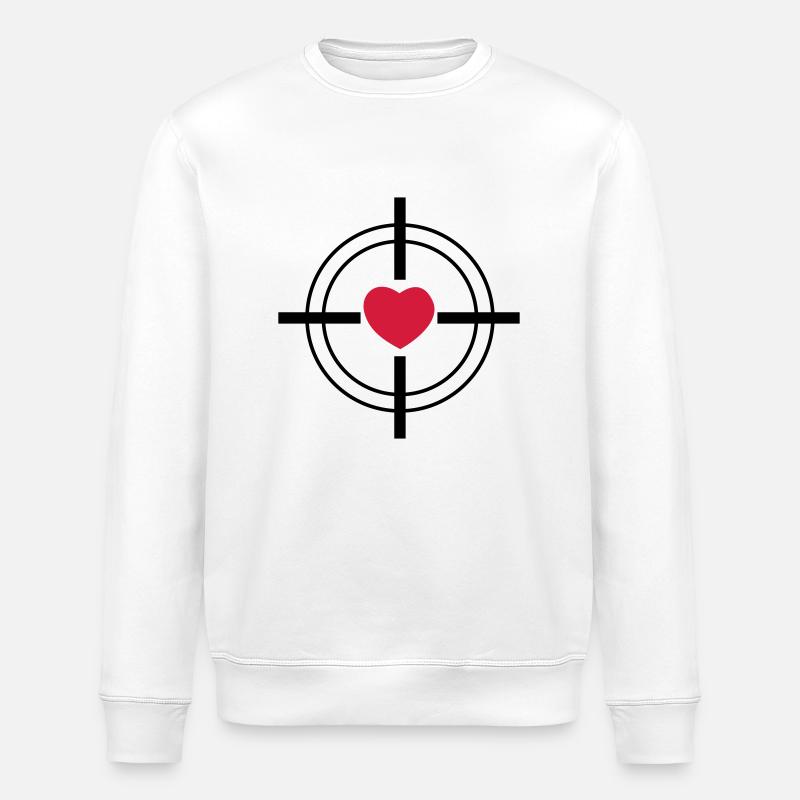 Herz - Stanley/Stella Unisex Bio-Sweatshirt ROLLER - Weiß