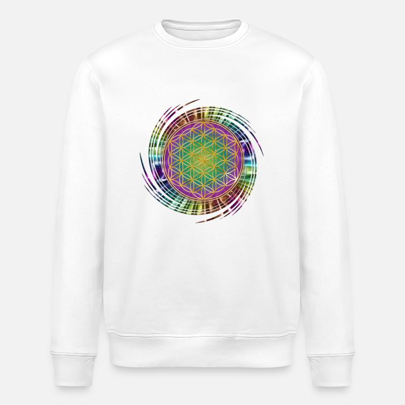 Fleur de la vie - Spirale - Sweat bio ROLLER Stanley/Stella Unisexe - blanc