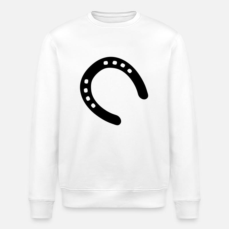 Pferd hufeisen - Stanley/Stella Unisex Bio-Sweatshirt ROLLER - Weiß