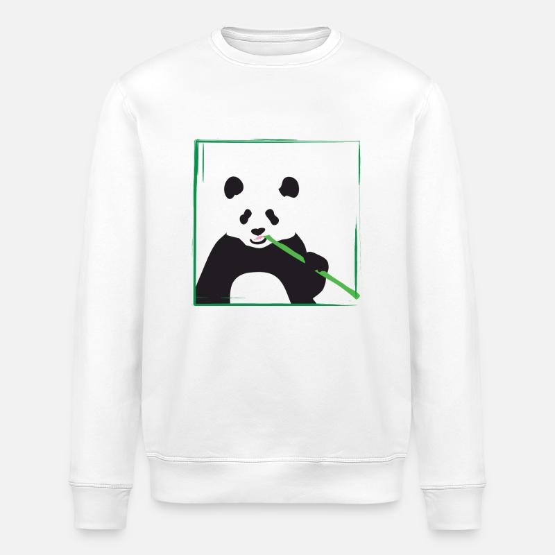 panda - Stanley/Stella Unisex Bio-Sweatshirt ROLLER - Weiß